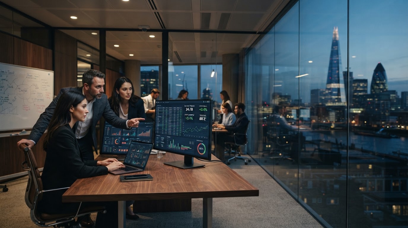 Tervanock data terminal displaying market signal charts used for automated entry timing